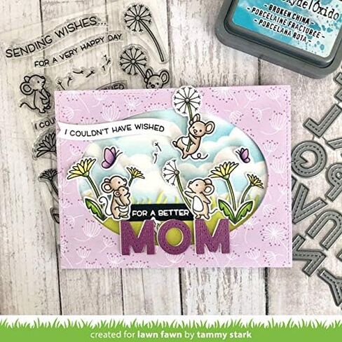 Lawn Fawn Dandy Day 4"x6" Clear Stamp Set and Coordinating Custom Craft Die Set (LF2217, LF2218), Bundle of 2 Items in Saudi Arabia
