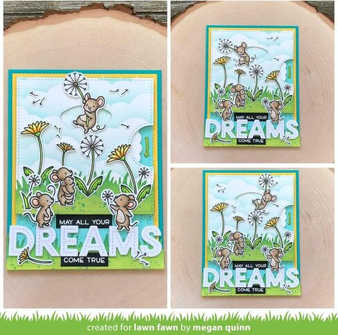 Lawn Fawn Dandy Day 4"x6" Clear Stamp Set and Coordinating Custom Craft Die Set (LF2217, LF2218), Bundle of 2 Items in Saudi Arabia