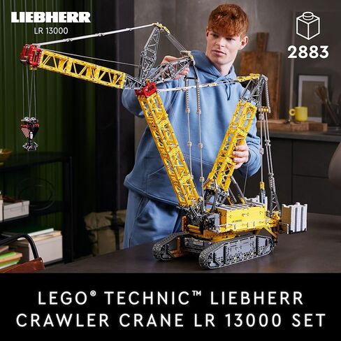 LEGO Technic Liebherr Crawler Crane LR 13000 42146 Advanced Building Kit for Adults, Build and Display a Rewarding Project, Model Crane with Incredible Details Including Winch System and Luffing Jib in Saudi Arabia