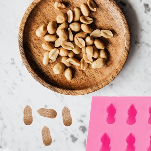 ONNPNN 12 تجويف قالب سيليكون الفول السوداني، قالب شوكولاتة مبتكر على شكل فول سوداني، قوالب راتنج على شكل فواكه صناعية ثلاثية الأبعاد، محاكاة الفول السوداني المصنوعة يدويًا من الصابون المعطر، أداة تزيين الكعك in Kuwait