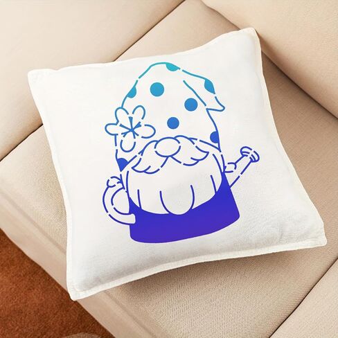 12pcs Gnomes Stencils Painting Reusable Gnome Sunflower Paint Stencil DIY Crafts Small Dwarf Decoration Stencil for Painting on Wall and Wood Sign in Kuwait