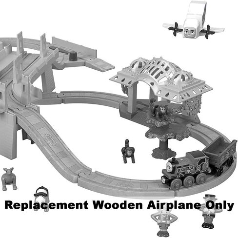 Replacement Part for Thomas and Friends Wooden Train Set - FXT66 ~ Wood Big World Adventures ~ Replacement Wooden Airplane, White, Red, Blue in Saudi Arabia