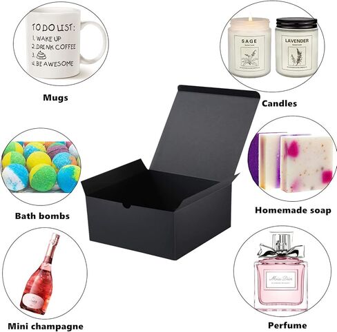 15 حزمة من علب الهدايا من الورق المقوى مع أغطية من GUIFIER، علب هدايا لوصيفات العروس من ورق الكرافت البني مقاس 8x8x4 بوصة، صندوق هدايا لوصيفات العروس مع خيط، بطاقات هدايا لاقتراح وصيفة العروس، هدية زفاف، هدية لحفلة عيد الميلاد in Kuwait