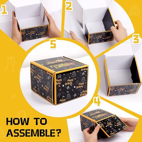 صندوق هدايا نقود باللونين الأسود والذهبي، صندوق نقود للهدايا النقدية، صندوق نقود لعيد الميلاد للنقود in Kuwait