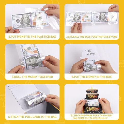 صندوق هدايا نقود باللونين الأسود والذهبي، صندوق نقود للهدايا النقدية، صندوق نقود لعيد الميلاد للنقود in Kuwait