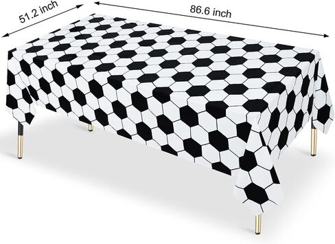 HHHLCWA 3 قطع مفرش طاولة بتصميم كأس العالم لكرة القدم 2022 لوازم زينة حفلات كرة القدم، 220 × 131 سم in Kuwait