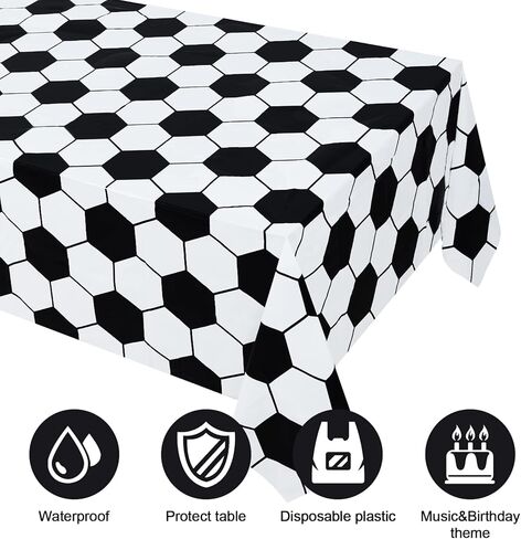 HHHLCWA 3 قطع مفرش طاولة بتصميم كأس العالم لكرة القدم 2022 لوازم زينة حفلات كرة القدم، 220 × 131 سم in Kuwait