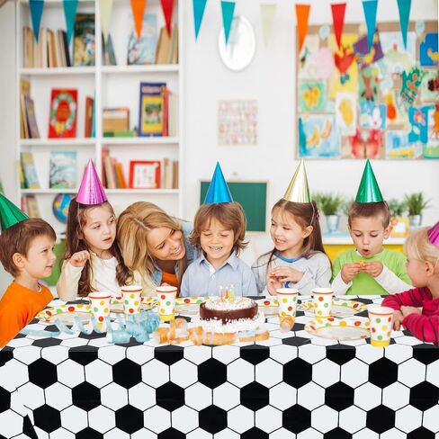 HHHLCWA 3 قطع مفرش طاولة بتصميم كأس العالم لكرة القدم 2022 لوازم زينة حفلات كرة القدم، 220 × 131 سم in Kuwait