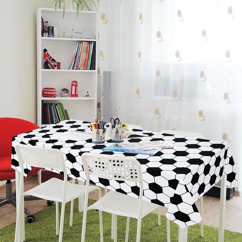 HHHLCWA 3 قطع مفرش طاولة بتصميم كأس العالم لكرة القدم 2022 لوازم زينة حفلات كرة القدم، 220 × 131 سم in Kuwait