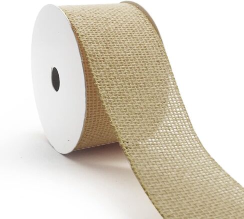 Spring Ribbons for Crafting 2.5 Inch ×10 Yards, Spring Holiday Wired Edge Ribbon Yellow Burlap Ribbon Summer Farmhouse Craft Ribbons for Wreath Bow Gift Wrapping Birthday Wedding Decorations in Saudi Arabia