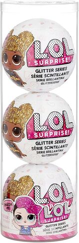L.O.L. Surprise! Glitter Series Style 3 Dolls- 3 Pack, Each with 7 Surprises Including Outfits Accessories, Re-Released Collectible Gift for Kids, Toys for Girls and Boys Ages 4 5 6 7+ Years Old in Saudi Arabia