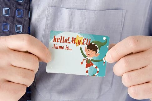 What's Your Elf Name Game، 1 علامة موضوع Elf و50 ملصقًا لبطاقة الاسم، ألعاب حفلات عيد الميلاد، لعبة عيد ميلاد للأطفال والكبار، لعبة نشاط للمكتب أو الفصل | JRKP048L in Kuwait