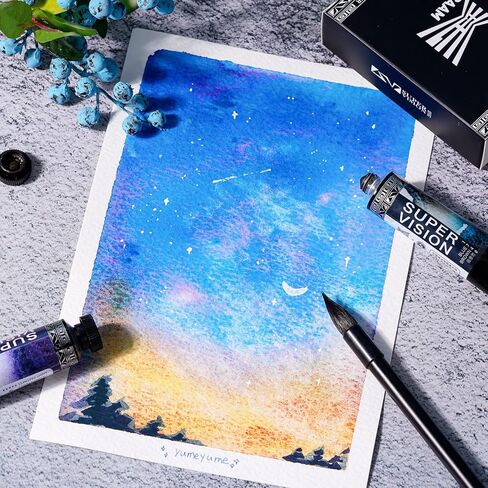 Watercolor Paint Set, Diverse Colors Layering, Attractive Art Watercolor Set, Vibrant Pigments, 3 Layering Colors for Professionals, Beginners, 15ml*3 Tube (Set A) in Kuwait