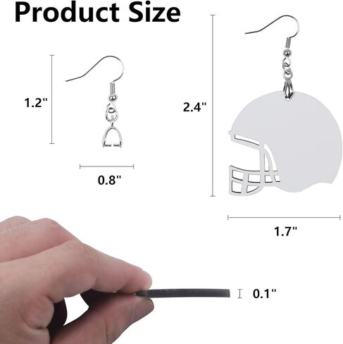 50 قطعة من أقراط التسامي السائبة MDF لأقراط خوذة التسامي على الوجهين مع خطافات القرط وحلقات القفز أقراط التسامي (خوذة) in Kuwait