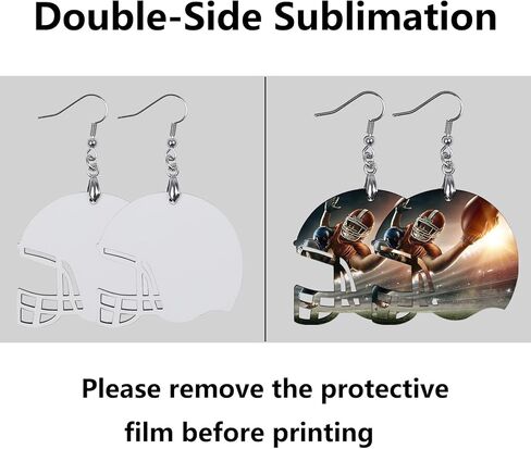 50 قطعة من أقراط التسامي السائبة MDF لأقراط خوذة التسامي على الوجهين مع خطافات القرط وحلقات القفز أقراط التسامي (خوذة) in Kuwait