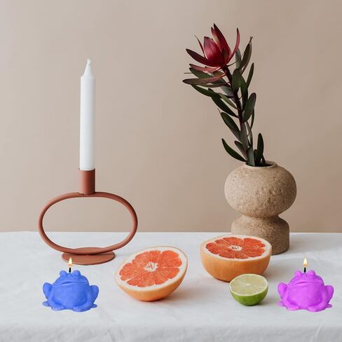 ONNPNN 3D الضفدع شكل قالب شمعة، لطيف الضفدع على شكل قوالب راتنجات الايبوكسي، قوالب السيليكون الضفدع فندان، أداة الخبز المطبخ الحيوان لSugarcraft حلوى الشوكولاته الصابون الطين الجص ديكور المنزل in Kuwait