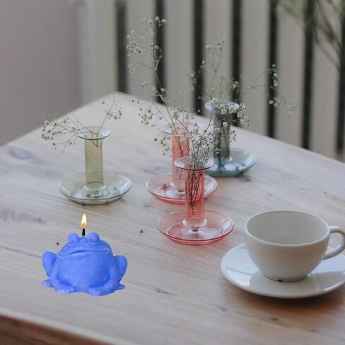 ONNPNN 3D الضفدع شكل قالب شمعة، لطيف الضفدع على شكل قوالب راتنجات الايبوكسي، قوالب السيليكون الضفدع فندان، أداة الخبز المطبخ الحيوان لSugarcraft حلوى الشوكولاته الصابون الطين الجص ديكور المنزل in Kuwait