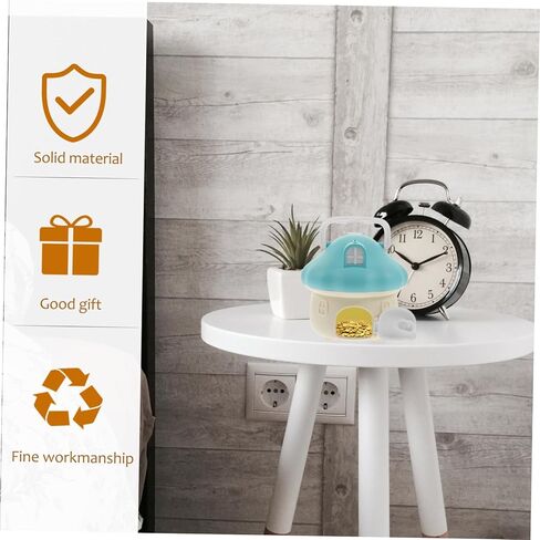 Mushroom Piggy Bank, Cartoon Mushroom House Piggy Bank, Cartoon Piggy Bank Mushroom House Coin Holder, Plastic Coin Bank Money Box for Easter Holiday Birthday Gift in Kuwait