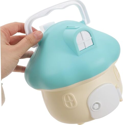 Mushroom Piggy Bank, Cartoon Mushroom House Piggy Bank, Cartoon Piggy Bank Mushroom House Coin Holder, Plastic Coin Bank Money Box for Easter Holiday Birthday Gift in Kuwait