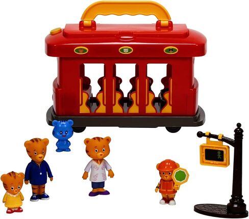 Daniel Tiger's Neighborhood Deluxe Electronic Trolley Includes 5 Family Figures with Lights, Sounds, Music & Crosswalk Accessories! [Amazon Exclusive] in Kuwait