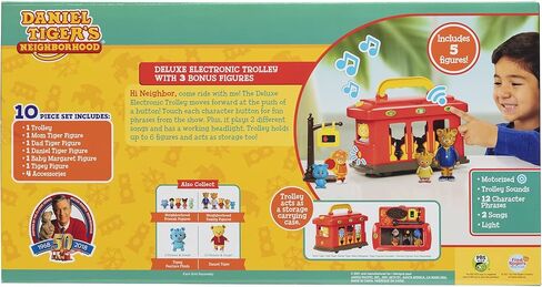 Daniel Tiger's Neighborhood Deluxe Electronic Trolley Includes 5 Family Figures with Lights, Sounds, Music & Crosswalk Accessories! [Amazon Exclusive] in Kuwait