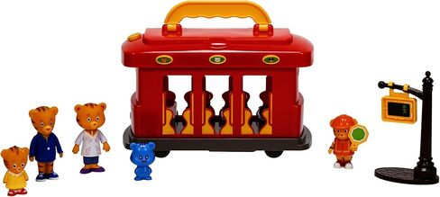 Daniel Tiger's Neighborhood Deluxe Electronic Trolley Includes 5 Family Figures with Lights, Sounds, Music & Crosswalk Accessories! [Amazon Exclusive] in Kuwait