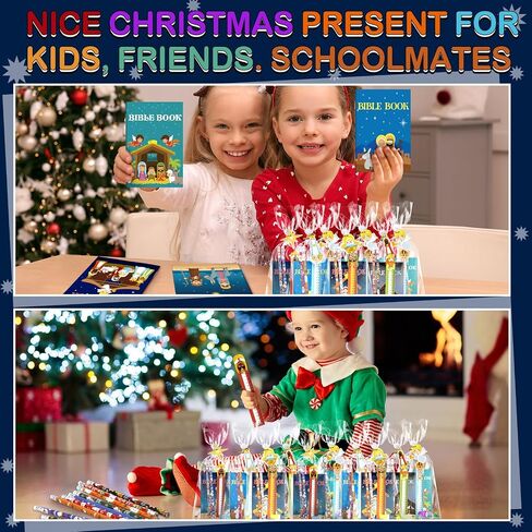 350 Pcs Christmas Stationery Party Favors Bulk Christmas Notebook Pencil Eraser Cards Ruler Treat Bags Stamp Stickers for Kids School Gift Exchange Classroom Games Prizes Events Supply (Classic) in Saudi Arabia