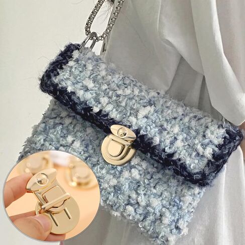 قفل لسان البطة، قفل إبهام المحفظة، مشبك قفل دوار، قفل ملتوي من سبيكة معدنية - 3 قطع in Kuwait