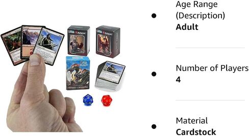 Worlds Smallest Magic: The Gathering Exclusive Collector Set Featuring Ajani VS. Nicol Bolas and Heroes VS. Monsters Duel Decks and Exclusive Playing Dice in Saudi Arabia