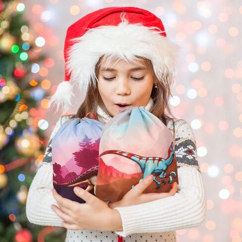 12 Pack Dinosaur Party Supplies Favor Drawstring Bags for Kids’ Birthday, Boys and Girls Dino Backpack Bag as Loot and Goodie bags for Gifts, Candy and Snacks, School, Travel, or Toy Storage Bag in Kuwait