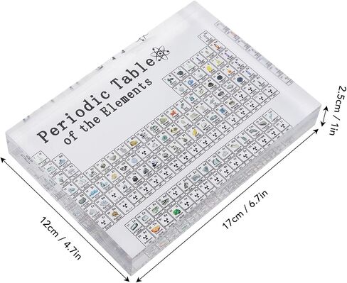 Jeanoko Periodic Table Periodic Table of Elements Acrylic Chemical Elements Alphabet Periodic Table for Teaching Display Decor(L 65x57x55mm) in Saudi Arabia