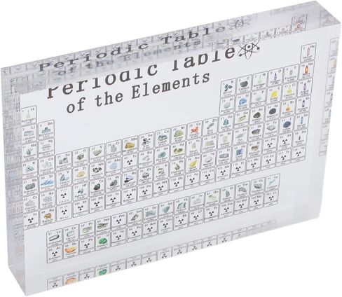 Jeanoko Periodic Table Periodic Table of Elements Acrylic Chemical Elements Alphabet Periodic Table for Teaching Display Decor(L 65x57x55mm) in Saudi Arabia