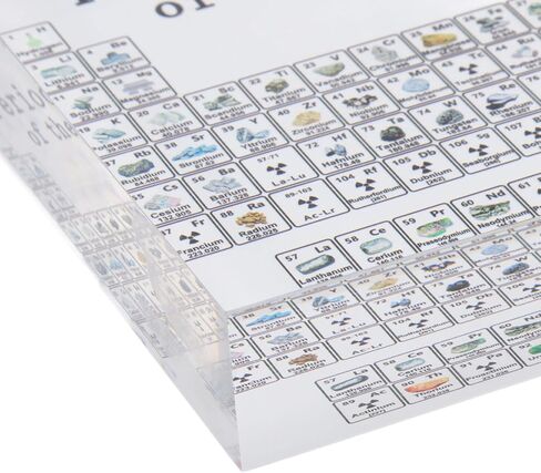 Jeanoko Periodic Table Periodic Table of Elements Acrylic Chemical Elements Alphabet Periodic Table for Teaching Display Decor(L 65x57x55mm) in Saudi Arabia