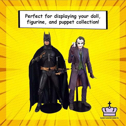 كايسر حامل دمى اسود 2175 - حامل مجسم شخصية مع سلك خصر قابل للتوسيع للدمى مقاس 8 انش - 12 انش (3 قطع) in Kuwait