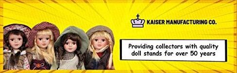 كايسر حامل دمى اسود 2175 - حامل مجسم شخصية مع سلك خصر قابل للتوسيع للدمى مقاس 8 انش - 12 انش (3 قطع) in Kuwait