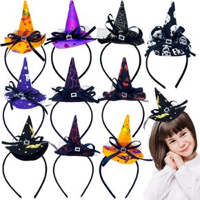 Halloween Headbands,Halloween Witch Hat Headband,Costume Party Holiday Accessories for Costume Halloween Party Decoration,10 Pack in Kuwait