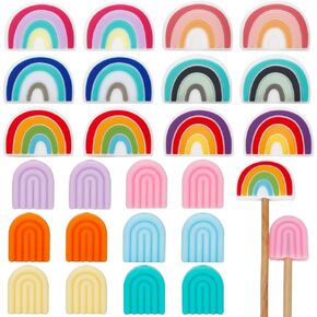 WEBEEDY 24PCS Knitting Needle Stoppers Cute Cactus Needle Point Protectors Small Knitting Tip Protectors Needle End Caps Knitting Crochet Supplies Accessories