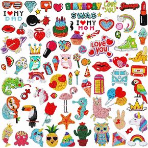 AMAZING TIME 84PCS Diamond Painting Stickers 5D Gem Art Kits with DIY Acessories Tools for Kids Boys Girls Ages 6-8 8-12 in Kuwait