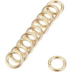 uxcell 0.39"(10mm) Metal O Rings 1.6mm Thick Non-Welded Ring for Straps Bags Decoration Hardware DIY Black 20pcs