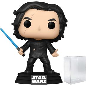 POP Star Wars: The Rise of Skywalker - Ben Solo with Blue Lightsaber (Kylo Ren) Funko Vinyl Figure (Bundled with Compatible Pop Box Protector Case), Multicolor, 3.75 inches in Kuwait
