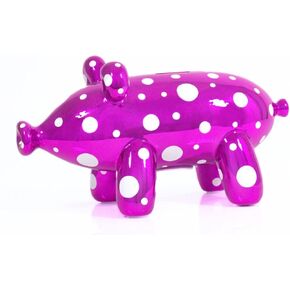 Made By Humans Balloon Piggy Money Bank - Unique Ceramic Piggy Bank Gift - Gold wFlowers in Kuwait