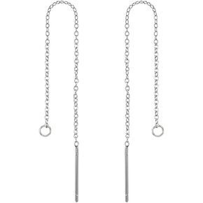 KISSITTY 5 Pairs Real 18K Gold Plated Dangle Earrings Threads 85mm Golden Long Chain Earring Tassel for Women DIY Jewelry Making