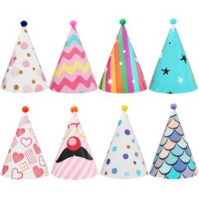 رغانتار 16 قطعة من قبعات عيد الميلاد المخروطية الملونة قبعات عيد الميلاد قبعات حفلات اعياد الميلاد بالجملة مع كرات بوم بوم لحفلات اعياد الميلاد والأنشطة الجماعية والتجمعات العائلية in Kuwait