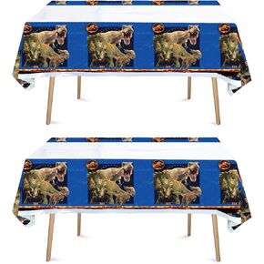 DAYIM 2pcs Dinosaur Tablecloth Dinosaur Party Tablecloth Dinosaur Party Table Cover Plastic Dino Table Decoration for Dinosaur Theme Birthday Baby Shower Party Supplies in Saudi Arabia