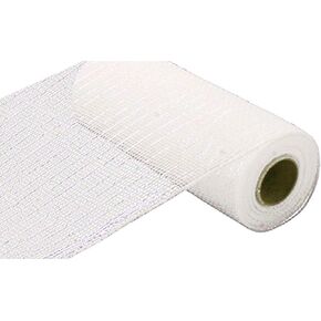 White Deco Mesh 10"X10yd Wide Foil Mesh in Kuwait
