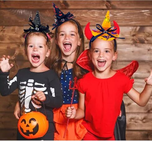 Halloween Headbands,Halloween Witch Hat Headband,Costume Party Holiday Accessories for Costume Halloween Party Decoration,10 Pack in Kuwait