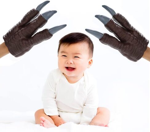 قناع الديناصورات 3 قطع وبدلة مخلب الديناصورات لملابس الديناصورات مستوحاة من فيلم العالم الجوراسي، نسيج ولون واقعيين (تاربوصور، L) in Kuwait