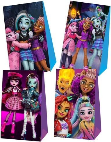 EKIH 12pcs Monster High Party Favor Gift Bags, Monster High Birthday Party Supplies for Kids Party in Kuwait