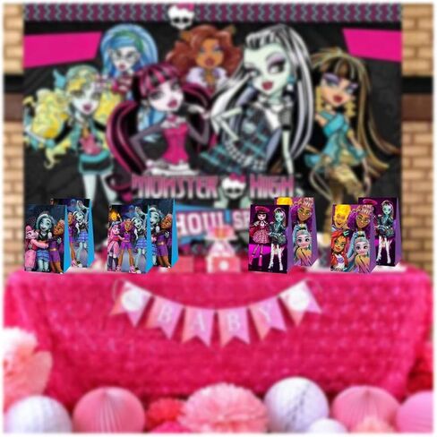 EKIH 12pcs Monster High Party Favor Gift Bags, Monster High Birthday Party Supplies for Kids Party in Kuwait
