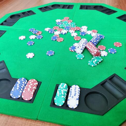 SEETOOOGAMES 11.5g Clay Composite Dice Striped Casino Poker Chips- 4 Colors in Kuwait